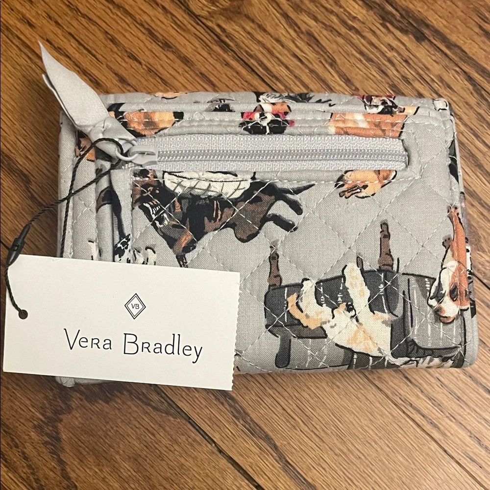 Vera Bradley Gray Dog Pattern Wallet - Picture 4 of 5